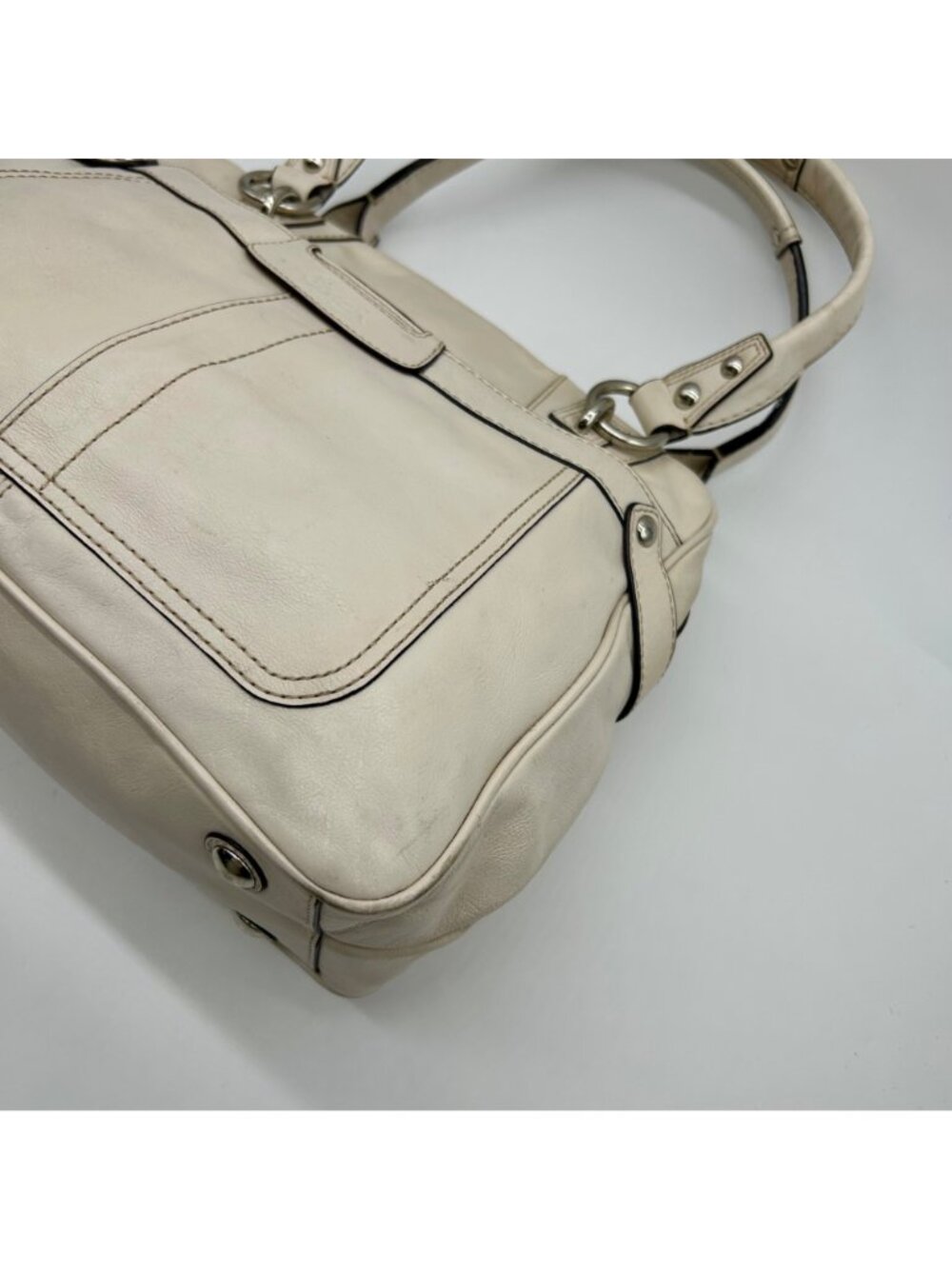 Coach White Soho Leather Satchel - Picture 7 of 11
